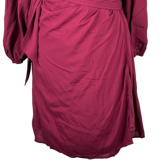 NEW WITH TAGS ENTRO LONG SLEEVED WRAP MINI DRESS - Picture 8 of 15